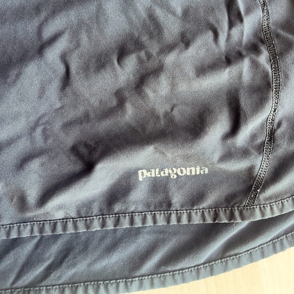 Patagonia Nine Trails Running Skirt Skort Tennis L Black Pockets - Picture 3 of 6